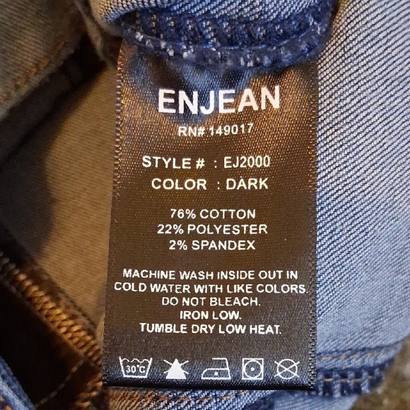 ENJEAN Artistic Blue Denim Jacket. NWOT Excellent Condition Size Medium - Picture 11 of 12